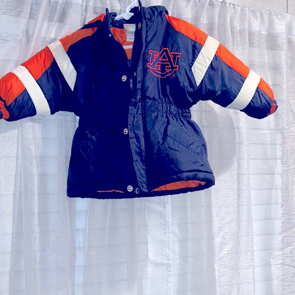 Kids vintage retro auburn puffer jacket size 2t